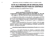 OPANAF nr. 1163/2026 – aprobarea procedurii de atragere a răspunderii solidare (art. 25 și 26 din CPF)
