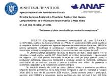 Declararea și plata contribuției pe veniturile excepționale – precizari oficiale de la ANAF